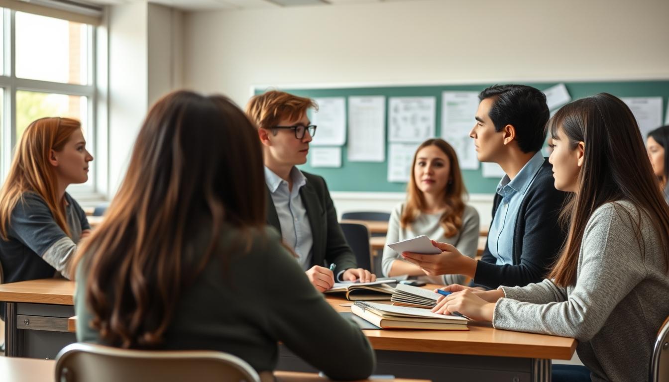 Students collaborating in study space